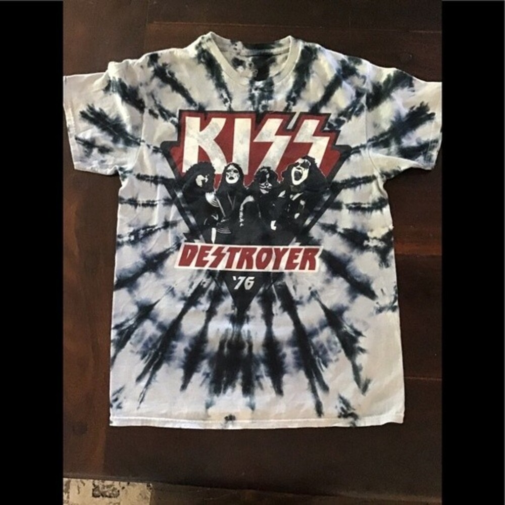 Liquid Blue “Kiss Destroyer” Graphic TyeDye Tee M